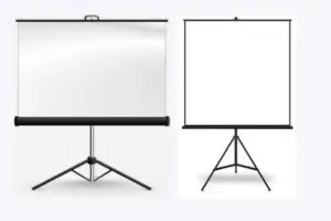 grey vs white projector screen