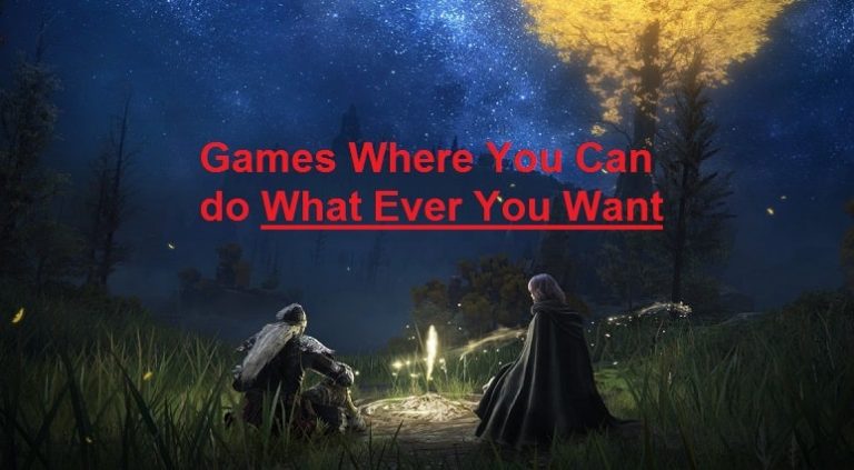 Games Where You Can Do What ever You Want